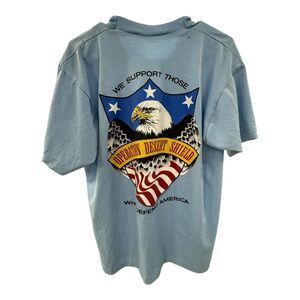 Vintage Legion Post 833 POW MIA Operation Desert Shield Blue Single Stitch Shirt